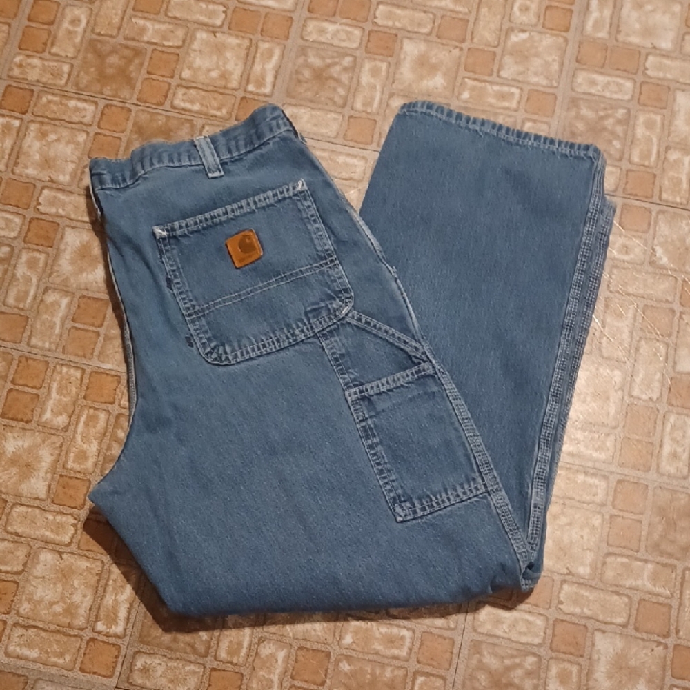Carhartt Light Blue Utility Jeans Size 38x30 Dungaree Fit